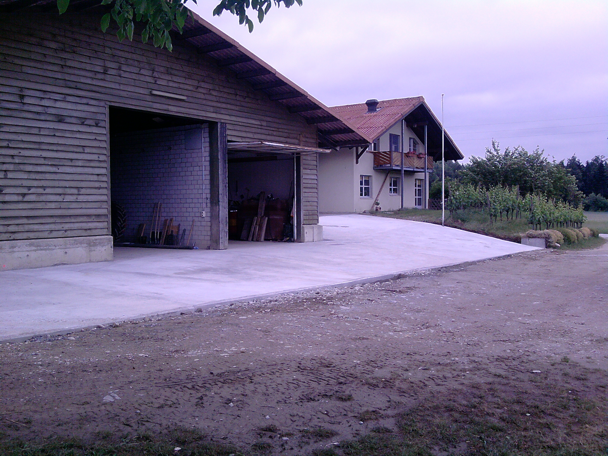 300 m2 Bodenplatte bei Bauernsiedlung